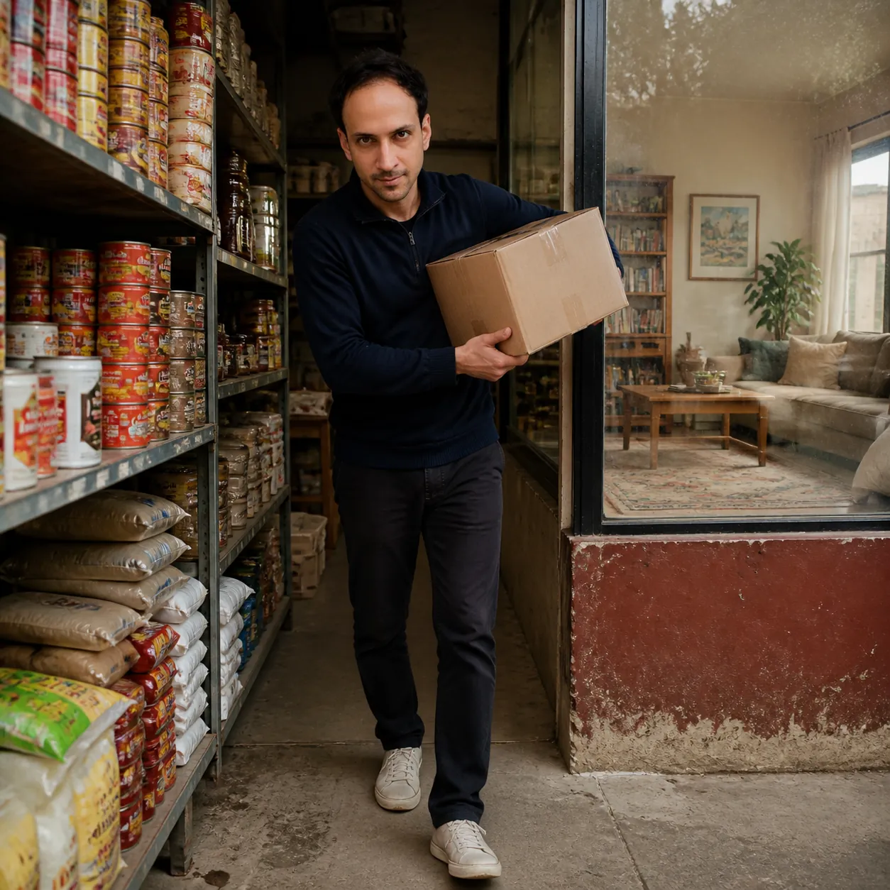 Shop Aisle at Closing — AI Portrait Prompt