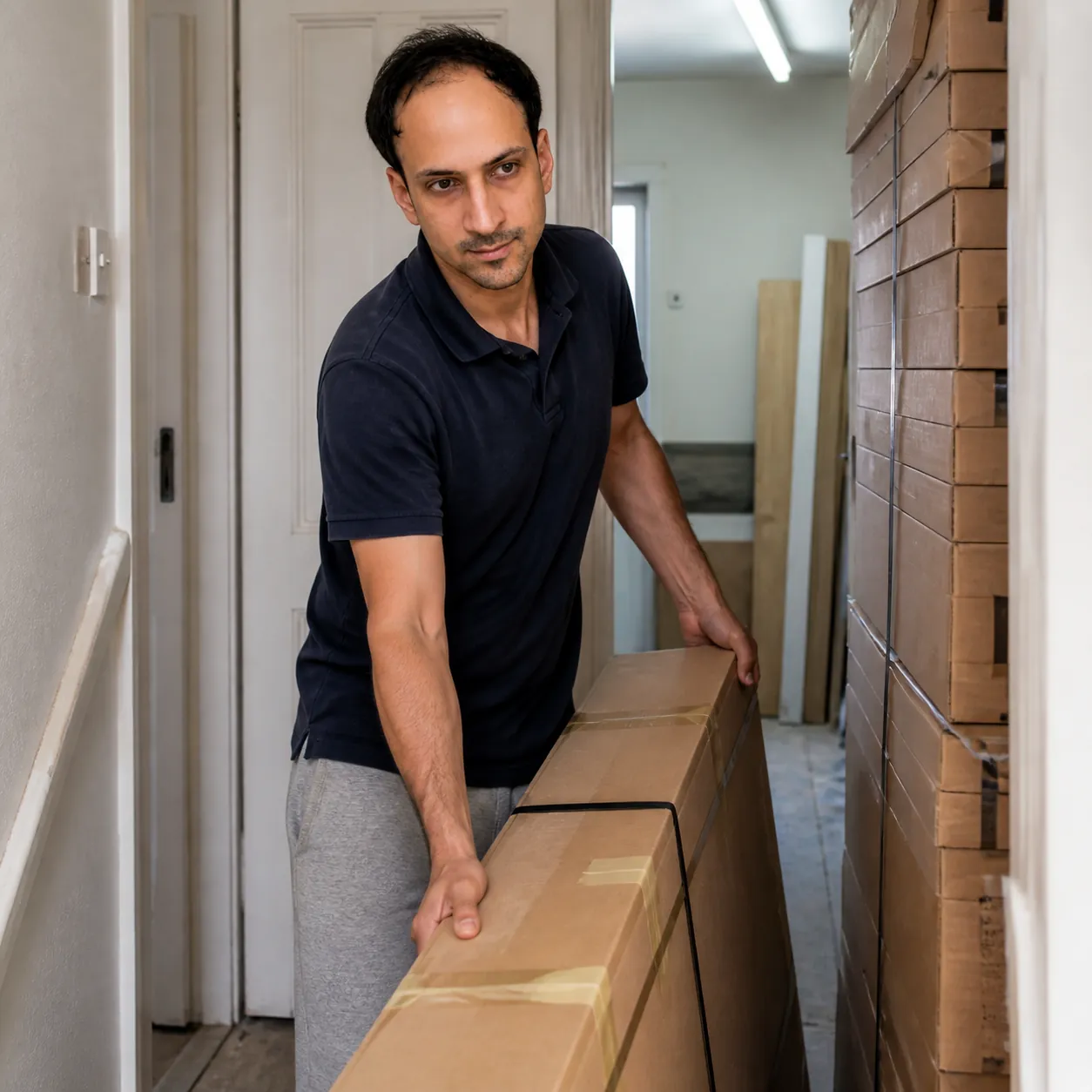 Cartons Narrowing the Hall — AI Portrait Prompt