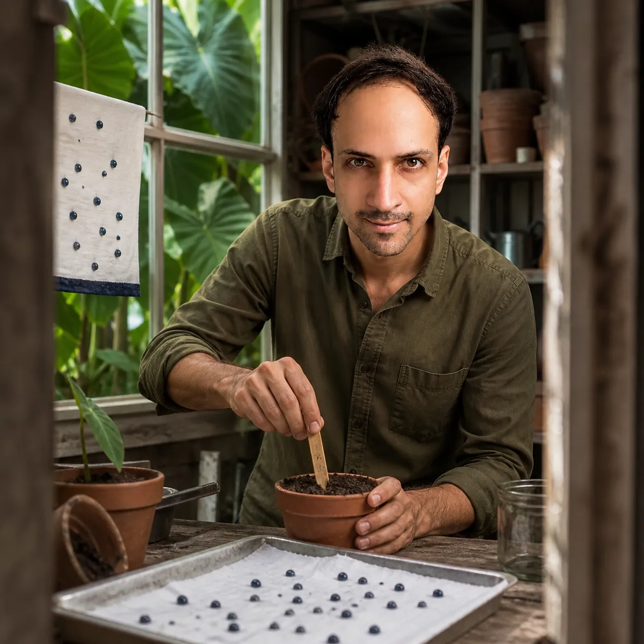 Dry Cotton in the Potting Shed — AI Portrait Prompt