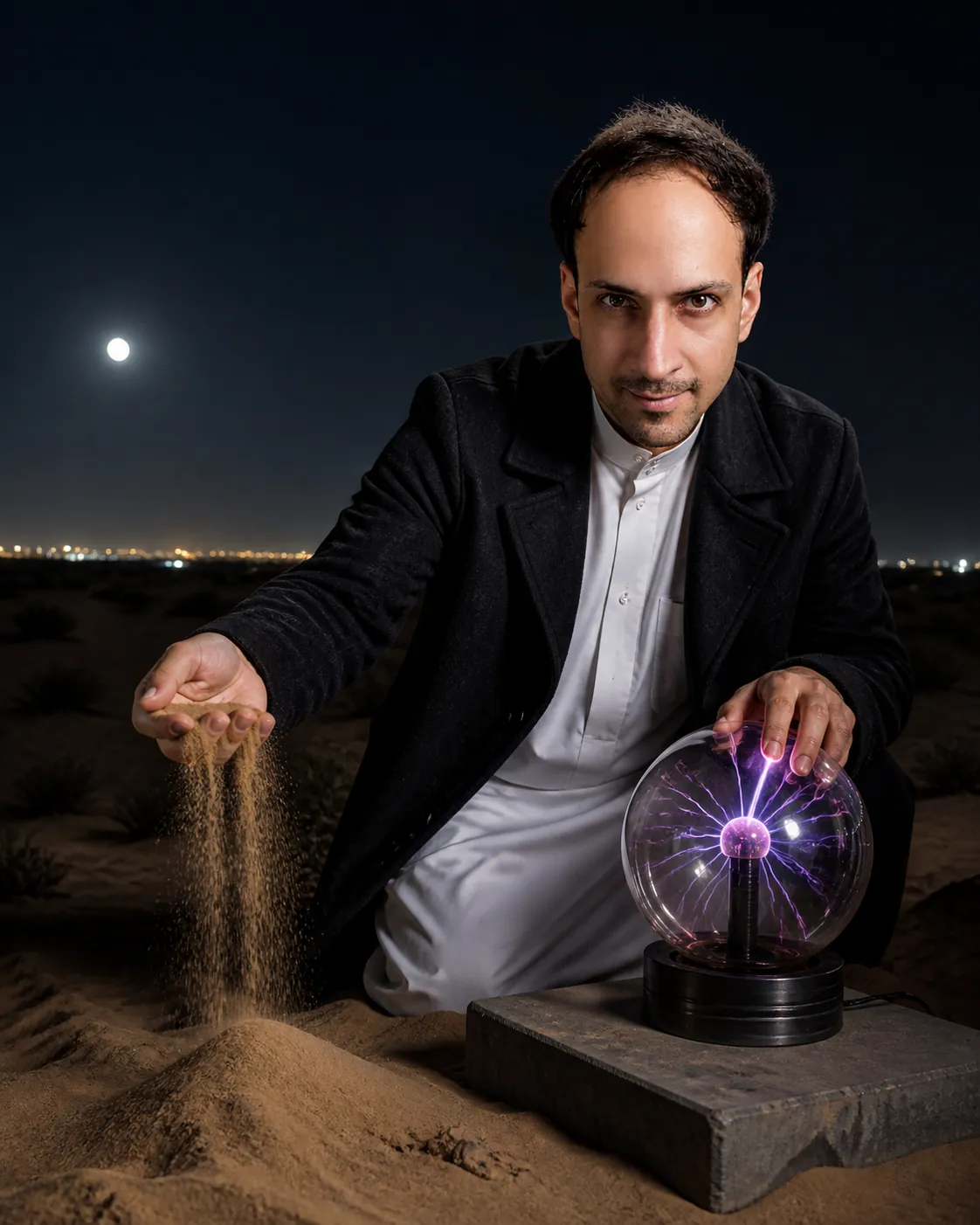 Branching Verdict: Moonlit Sand Rise — AI Portrait Prompt