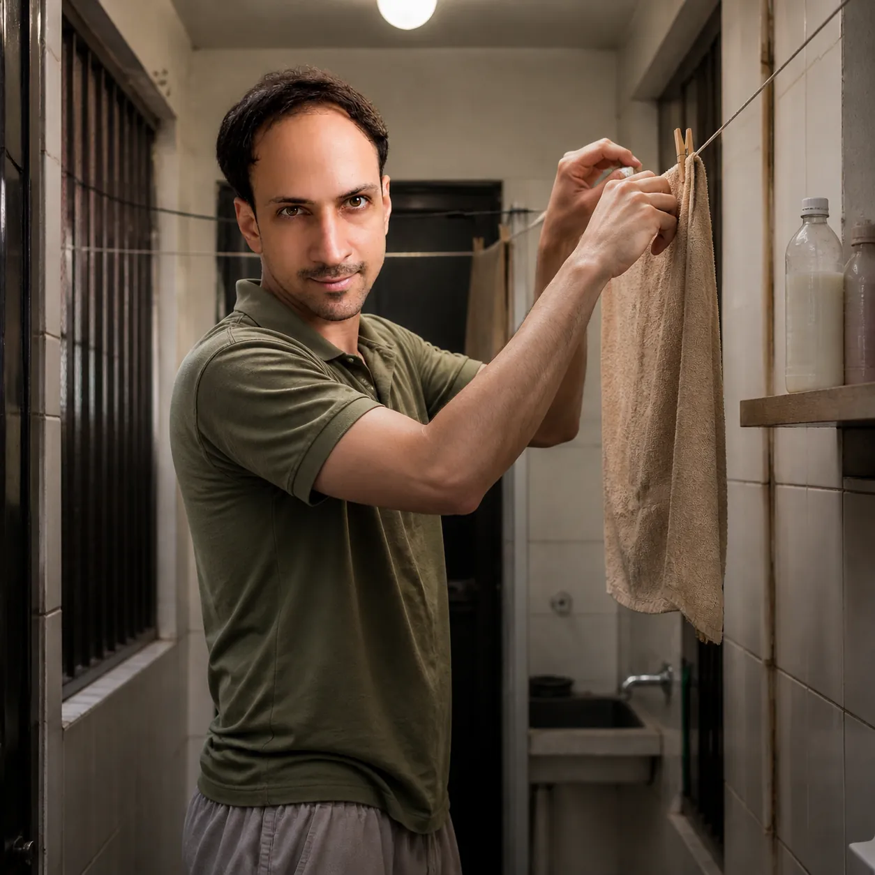 The Unscented Bottle on the Balcony — AI Portrait Prompt