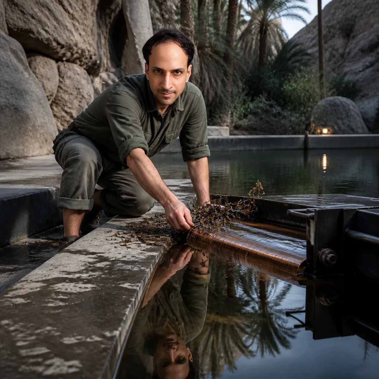 Mirror Weir at the Oasis Spring — AI Portrait Prompt
