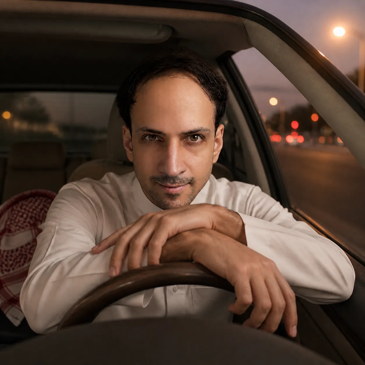 A Lull at the Red Light — AI Portrait Prompt