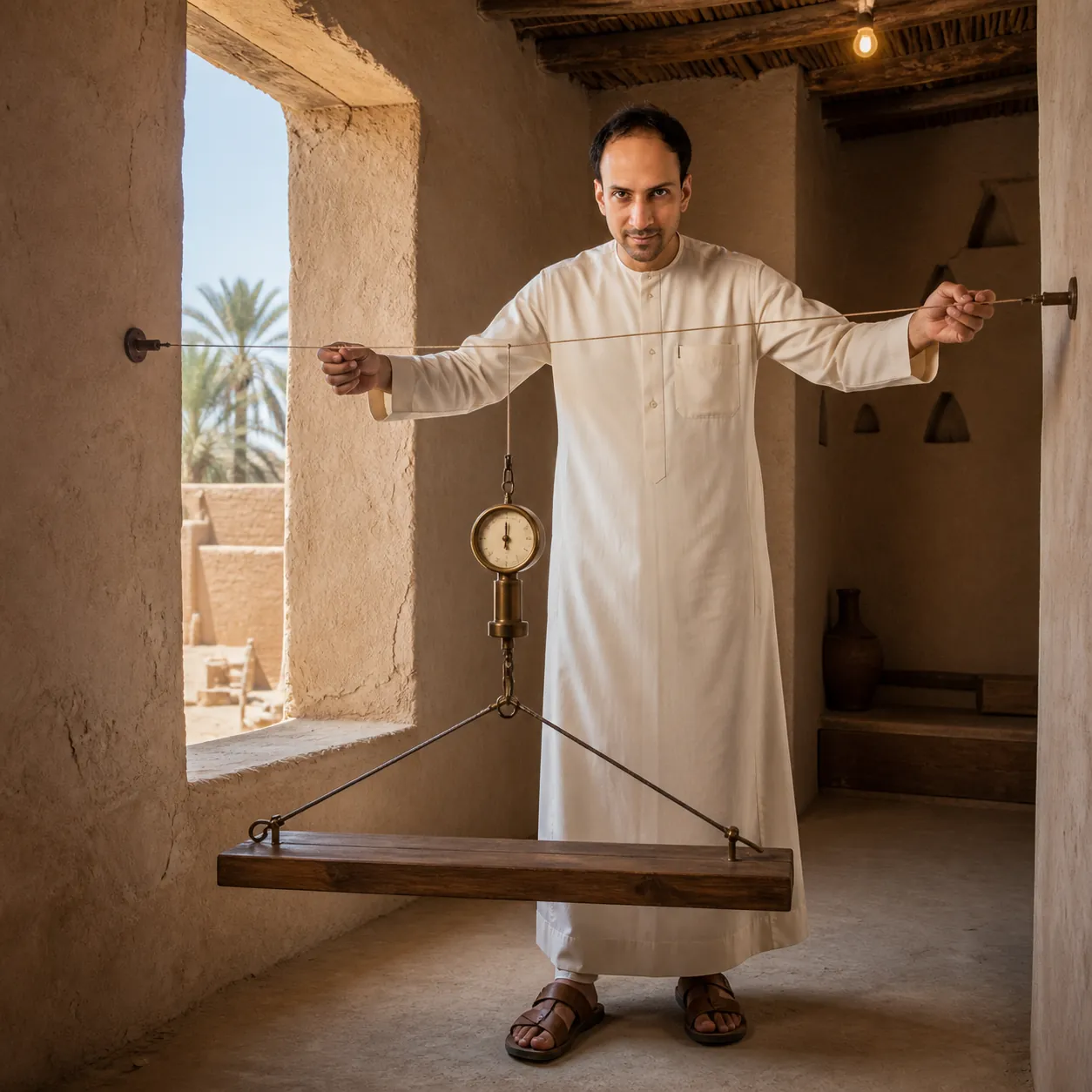 A Spring Scale in Diriyah — AI Portrait Prompt