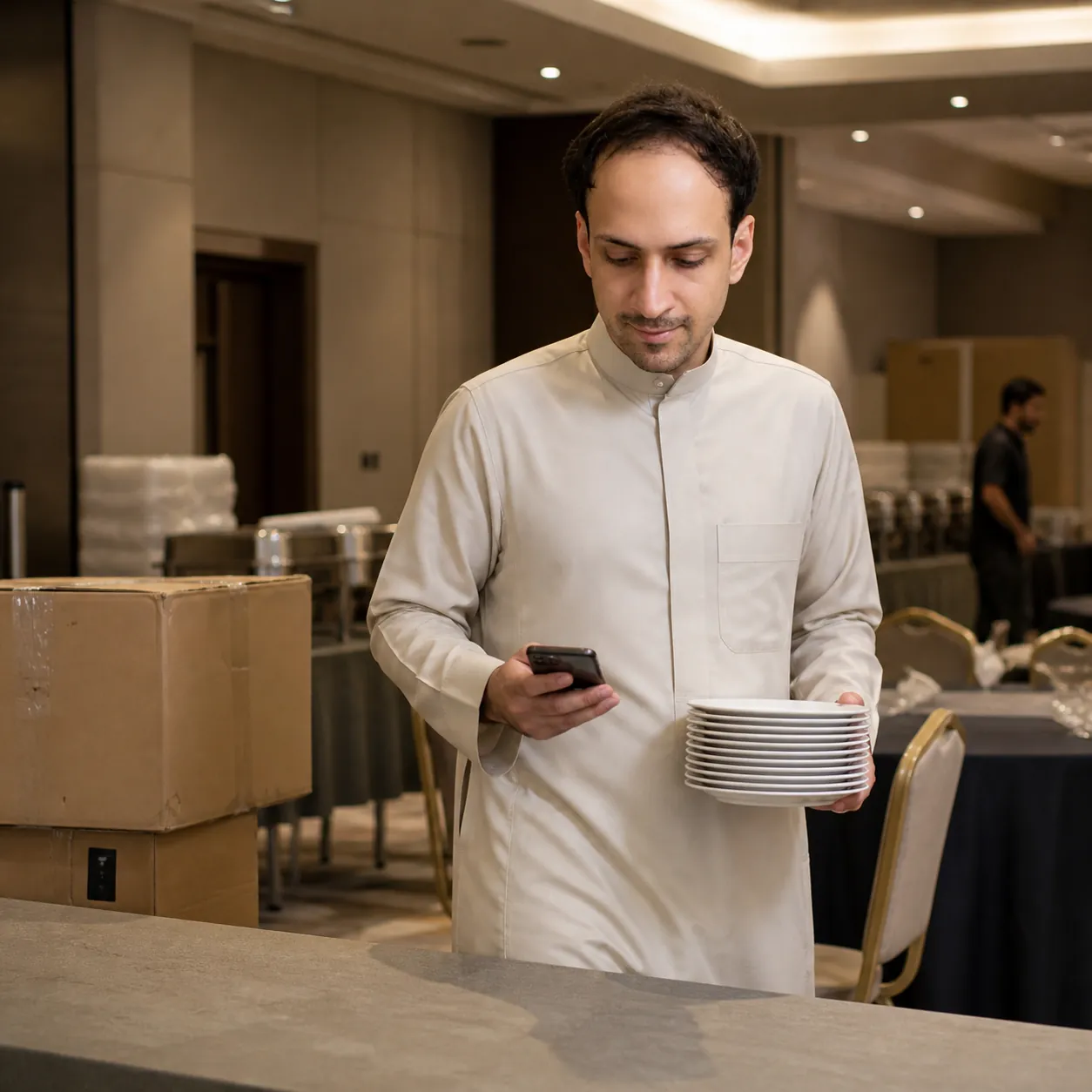 Laying Out the Function Hall — AI Portrait Prompt
