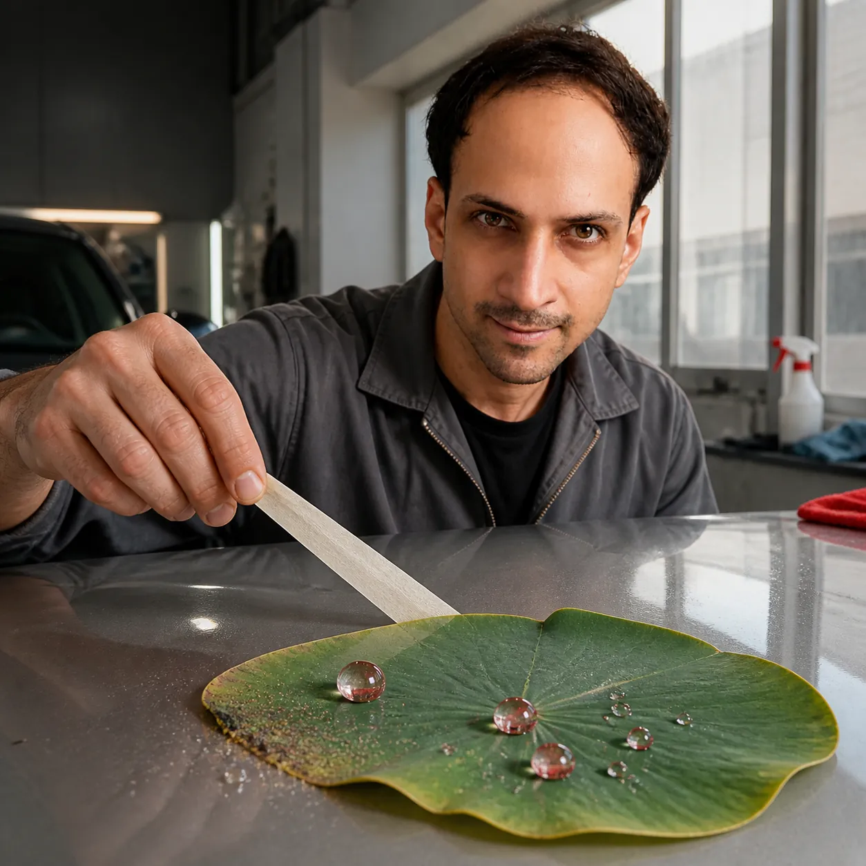 Lotus Leaf in the Detailing Bay — AI Portrait Prompt