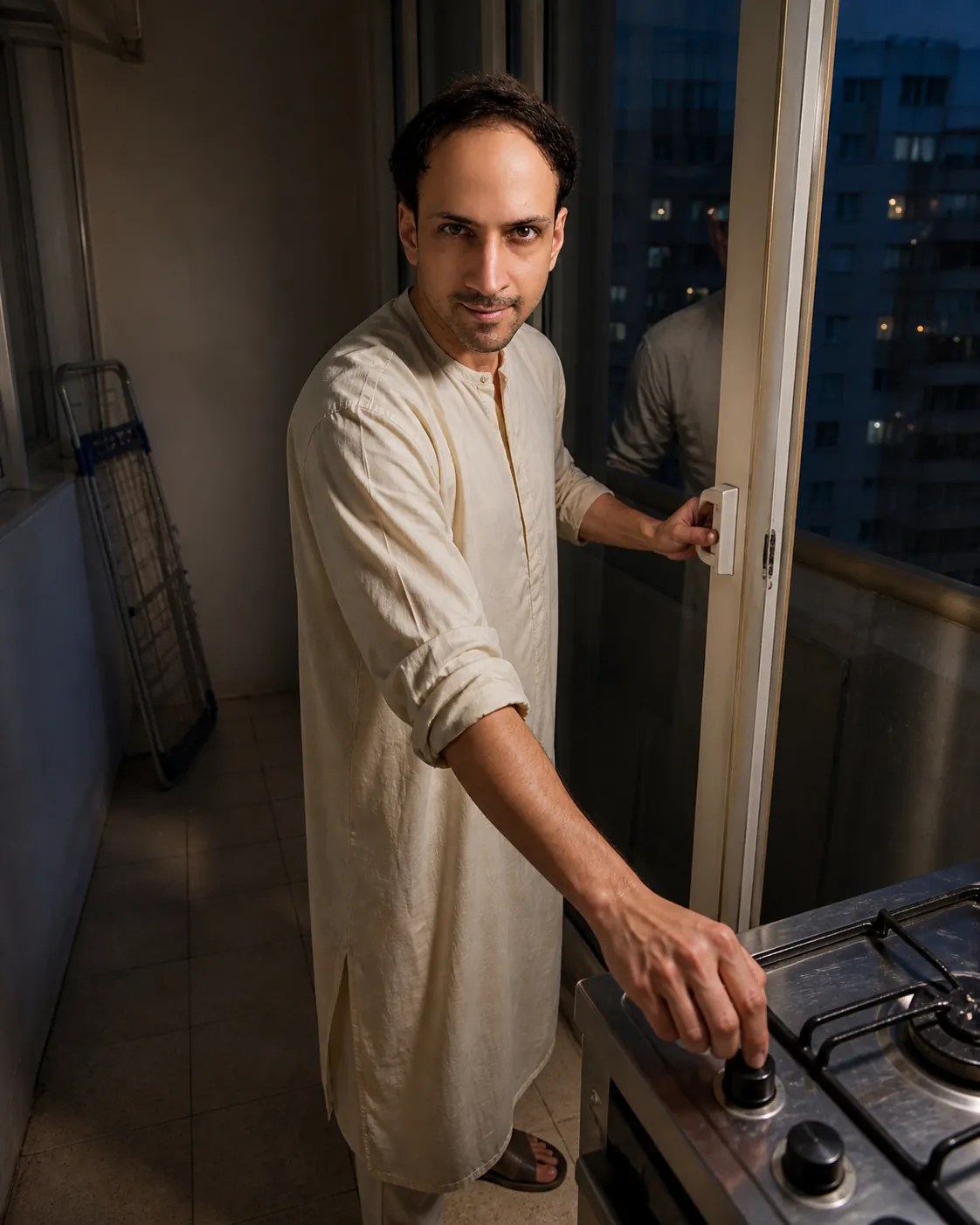 Checked Again: Enclosed Balcony — AI Portrait Prompt