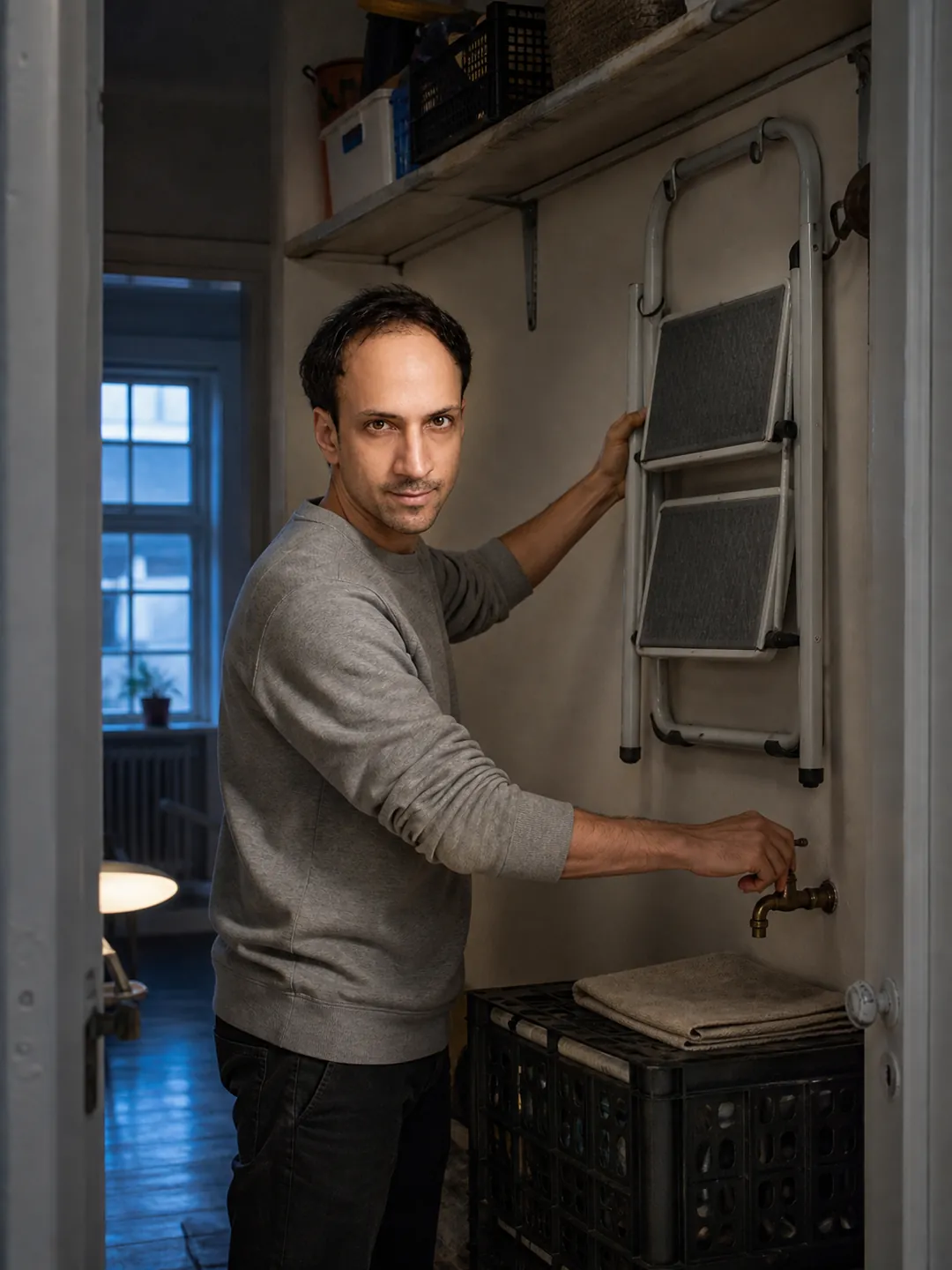 Not Yet Left: Household Storeroom — AI Portrait Prompt