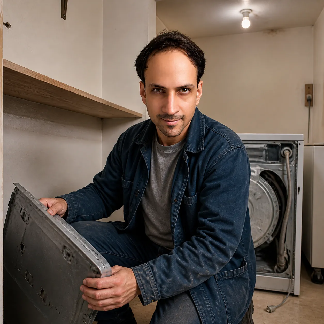 A Dust Line in the Laundry Corner — AI Portrait Prompt