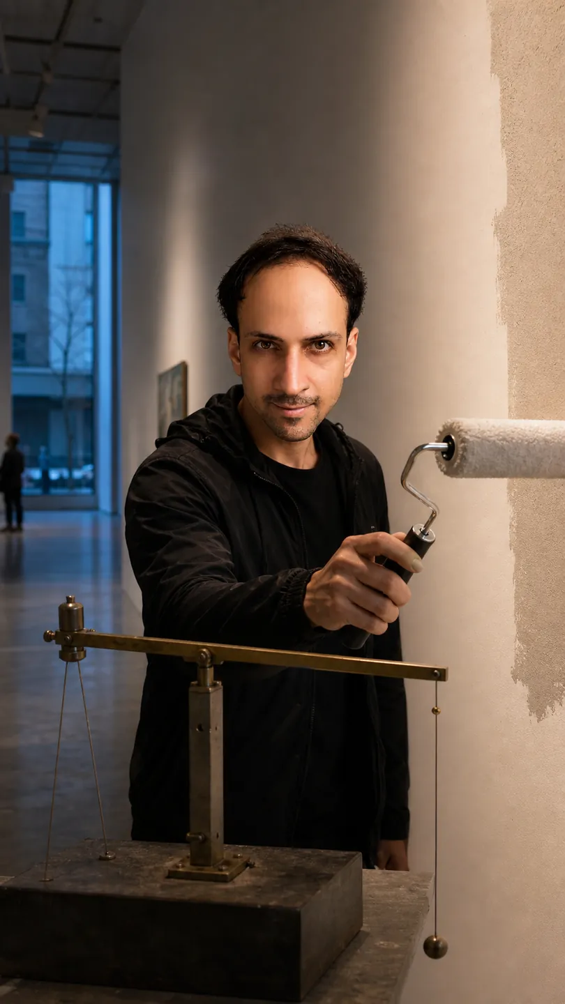 Refusal to Automate Harm: White-Cube Gallery — AI Portrait Prompt