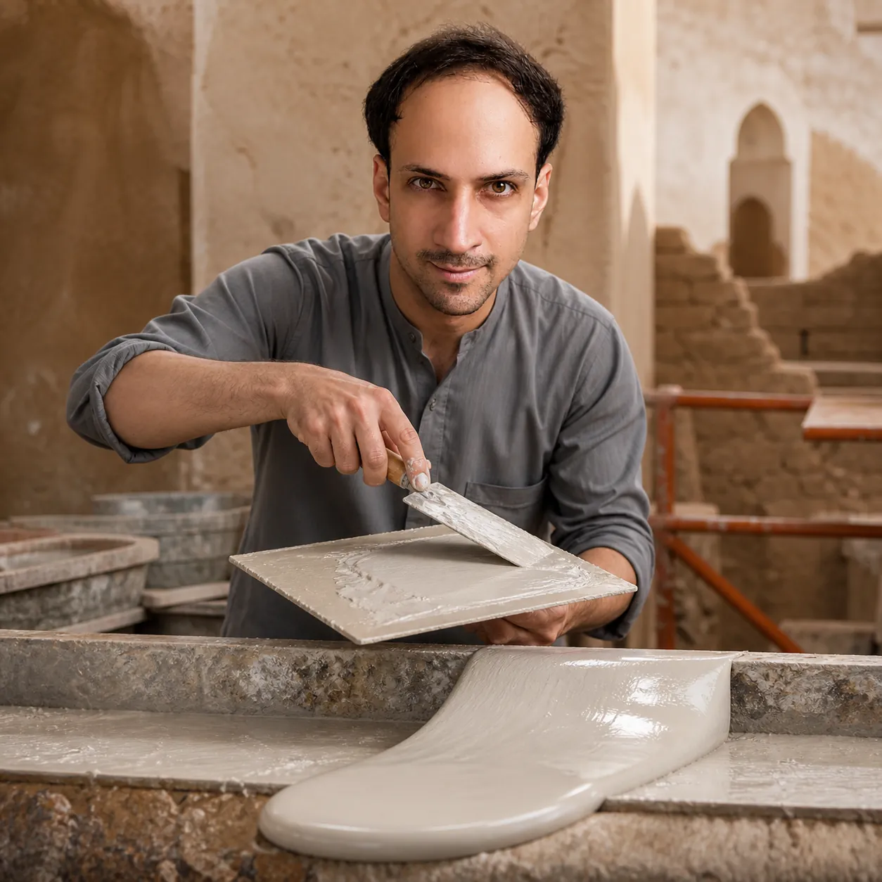 Slow Glacier in Diriyah — AI Portrait Prompt