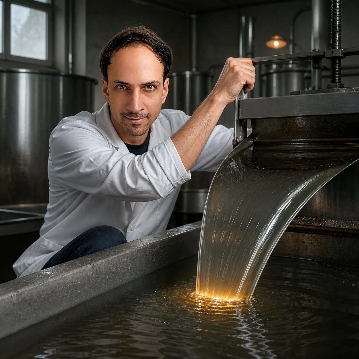 Light-Trapping Stream in the Honey House — AI Portrait Prompt