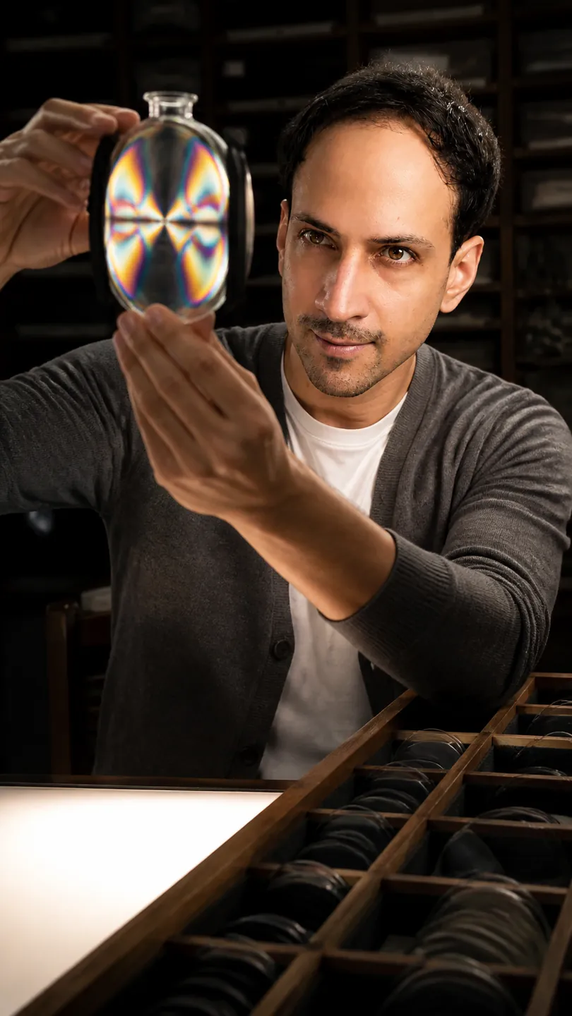 The Loaded Interior: Optics Storeroom — AI Portrait Prompt