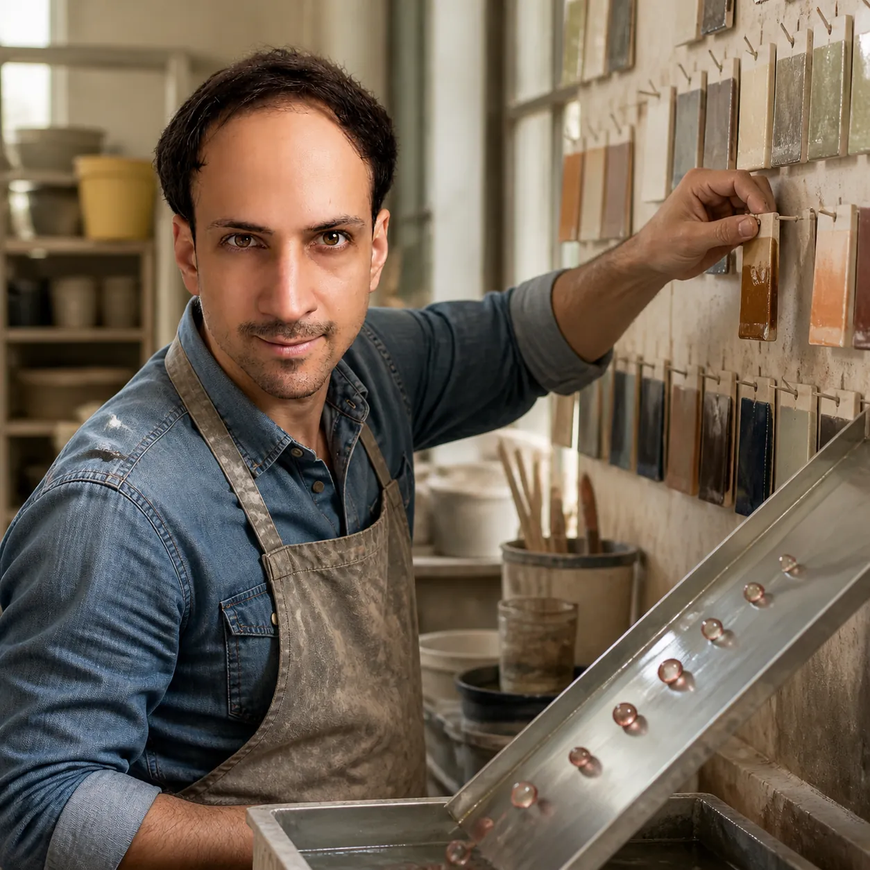 Skipping Water in the Glaze Room — AI Portrait Prompt