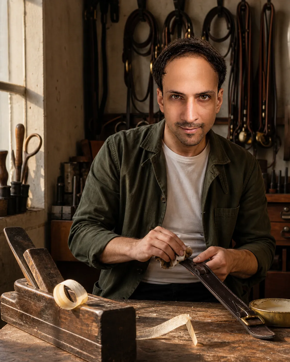 Kept Not Replaced: Tidy Saddlery Room — AI Portrait Prompt