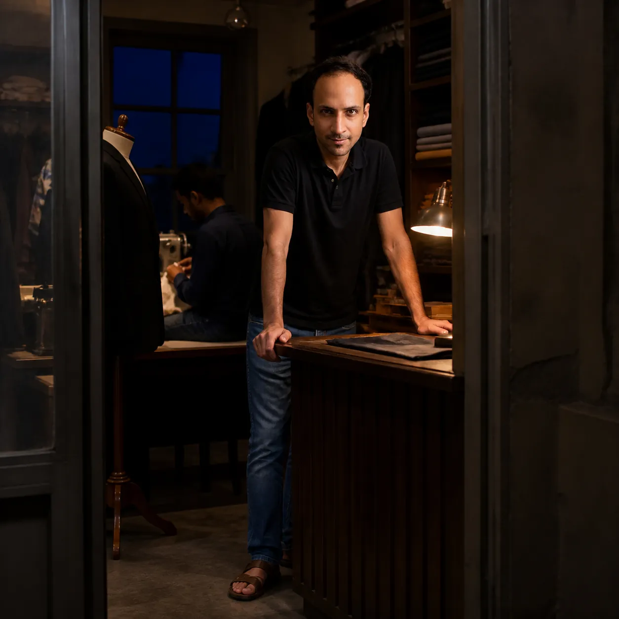 Waiting at the Tailor's — AI Portrait Prompt