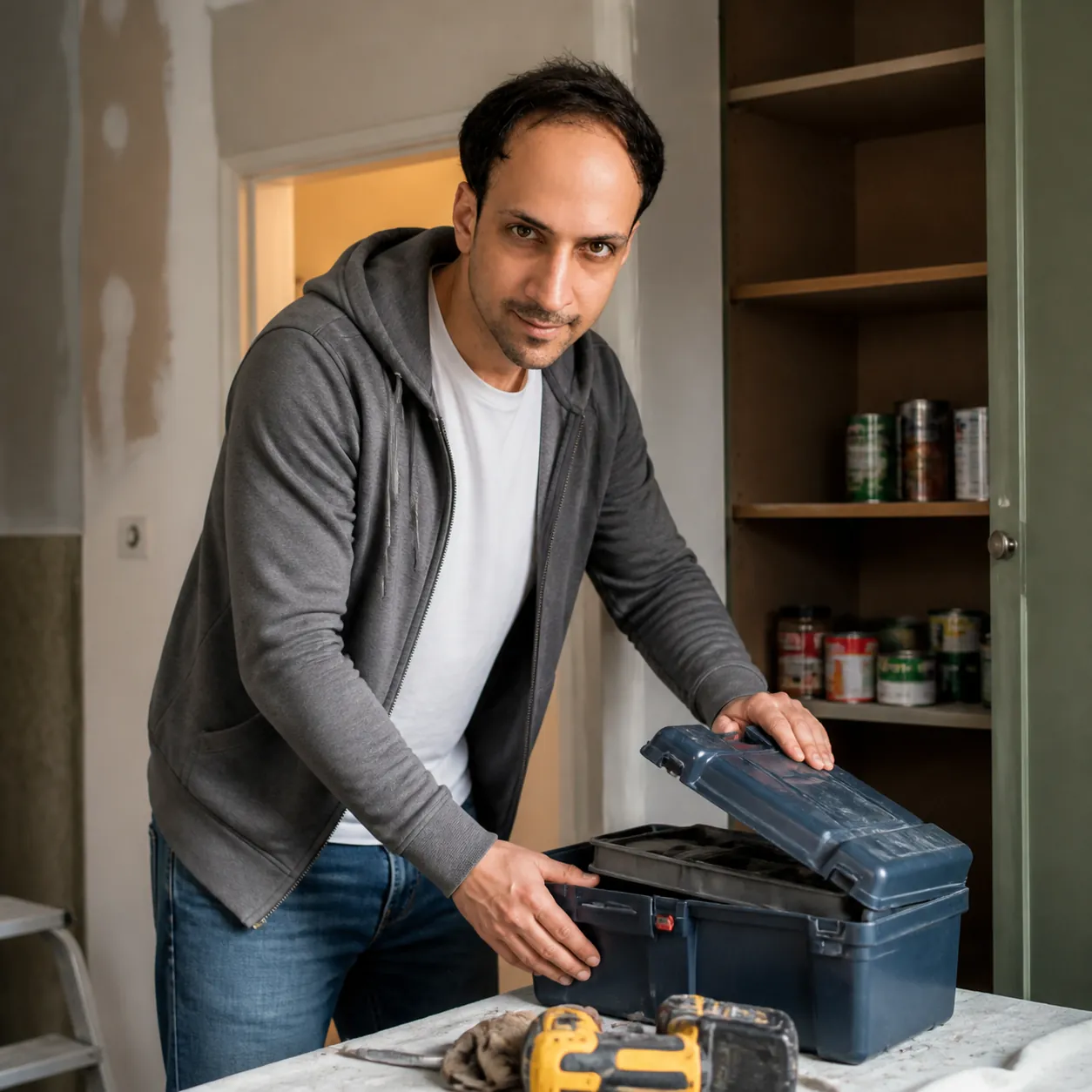The Wall Repair That Stopped — AI Portrait Prompt