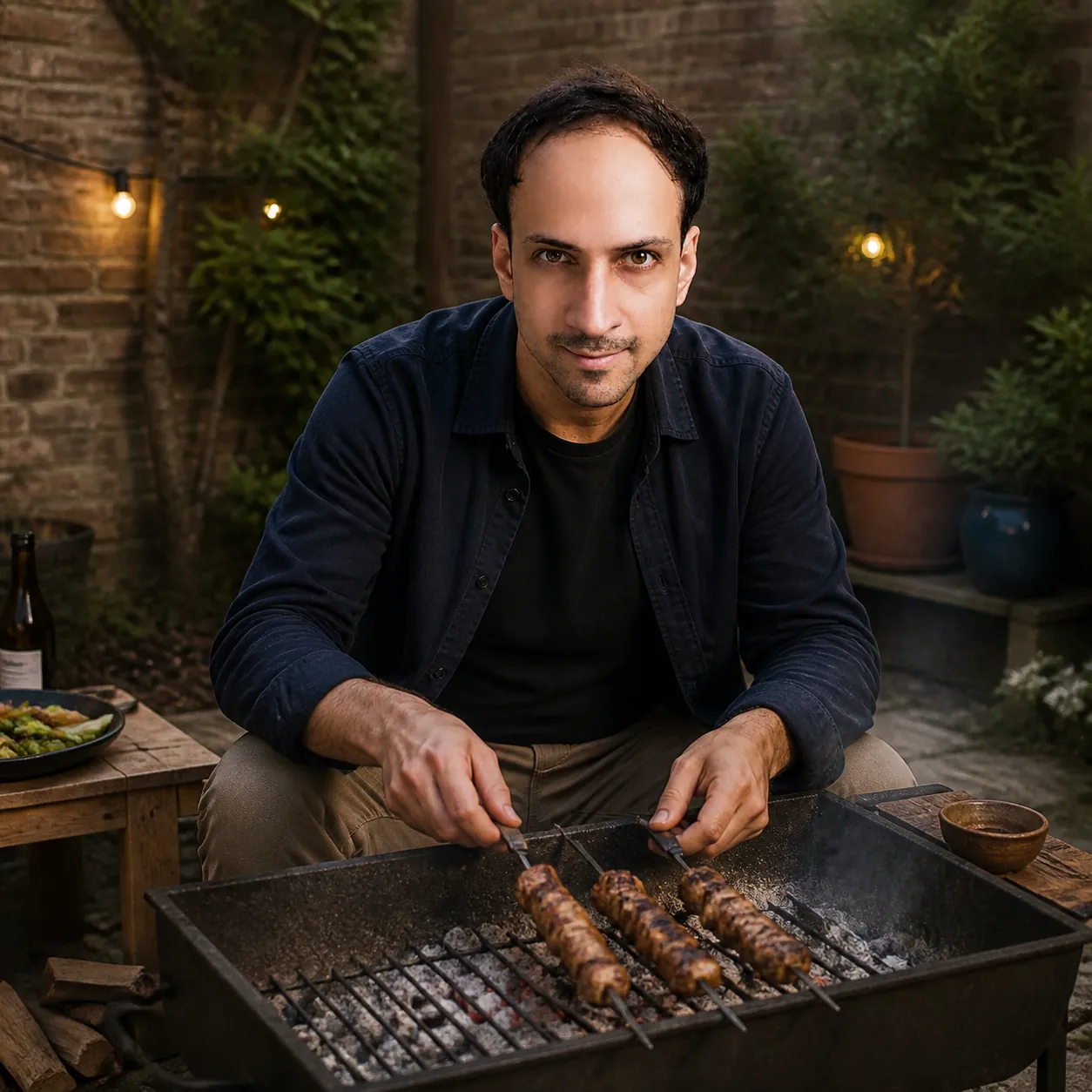 Skewers Over Settled Coals — AI Portrait Prompt