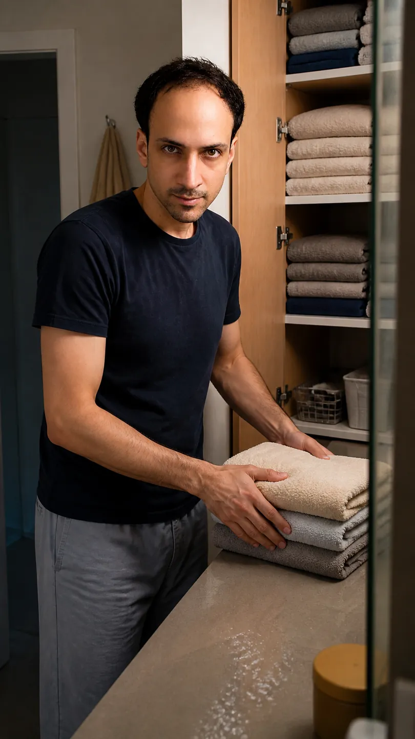 Not Yet: Bathroom Linen Cupboard — AI Portrait Prompt