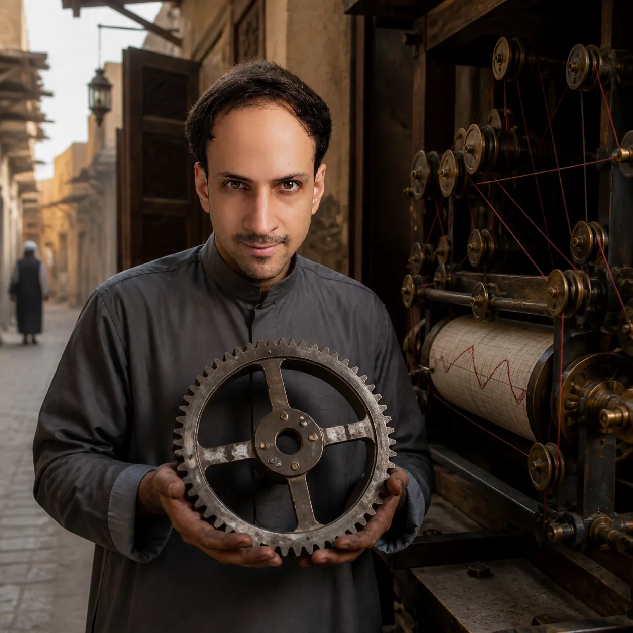 Tide Machine in the Old Souq — AI Portrait Prompt