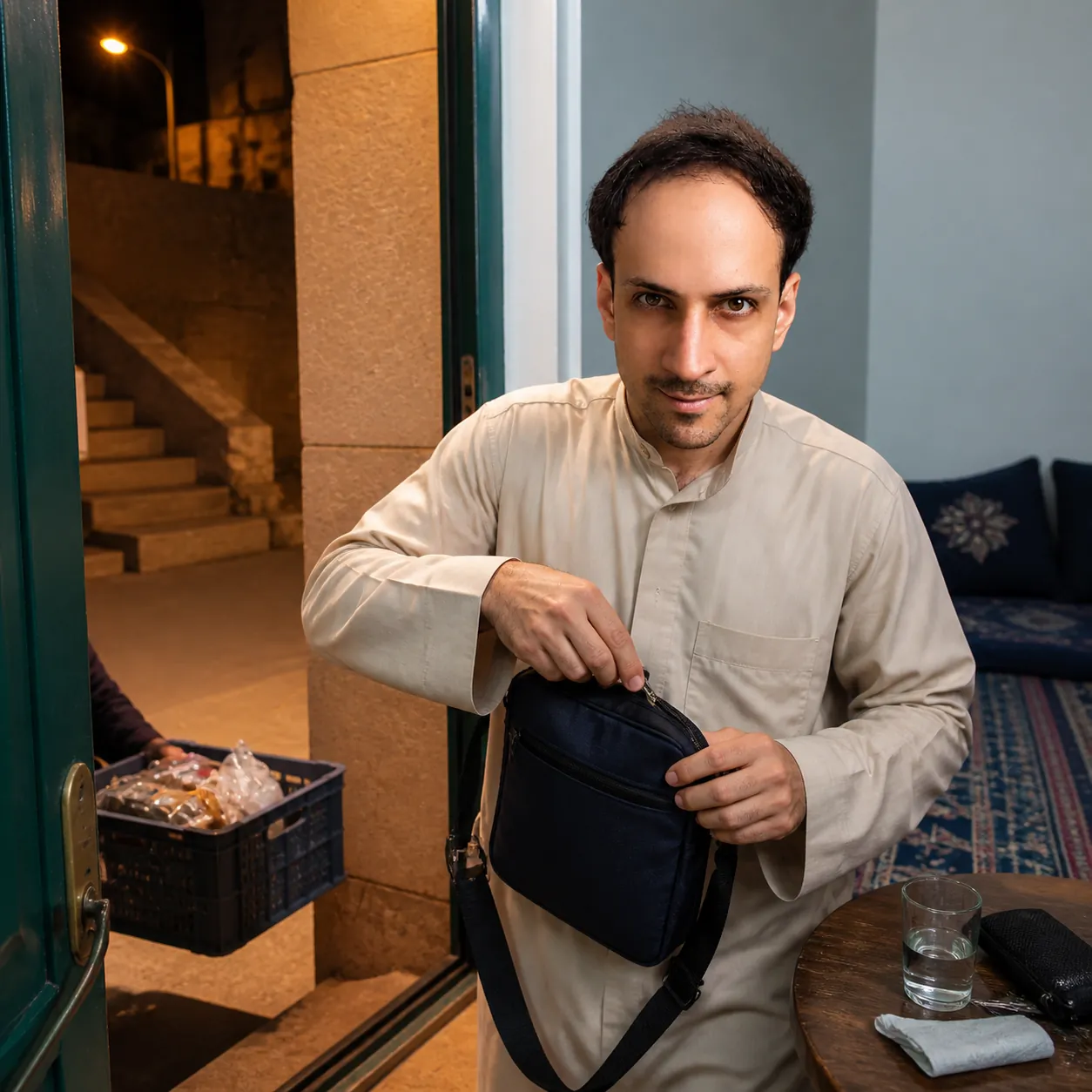 Bag Packed in the Majlis — AI Portrait Prompt