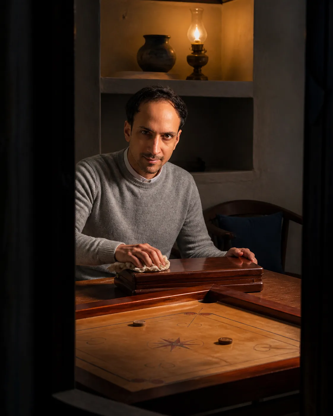 Hand Speed: Wall Niche — AI Portrait Prompt