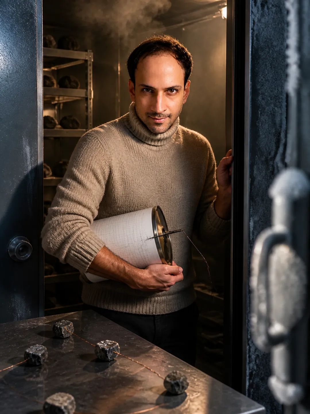 Voluntary Winter: Steel Doorway — AI Portrait Prompt