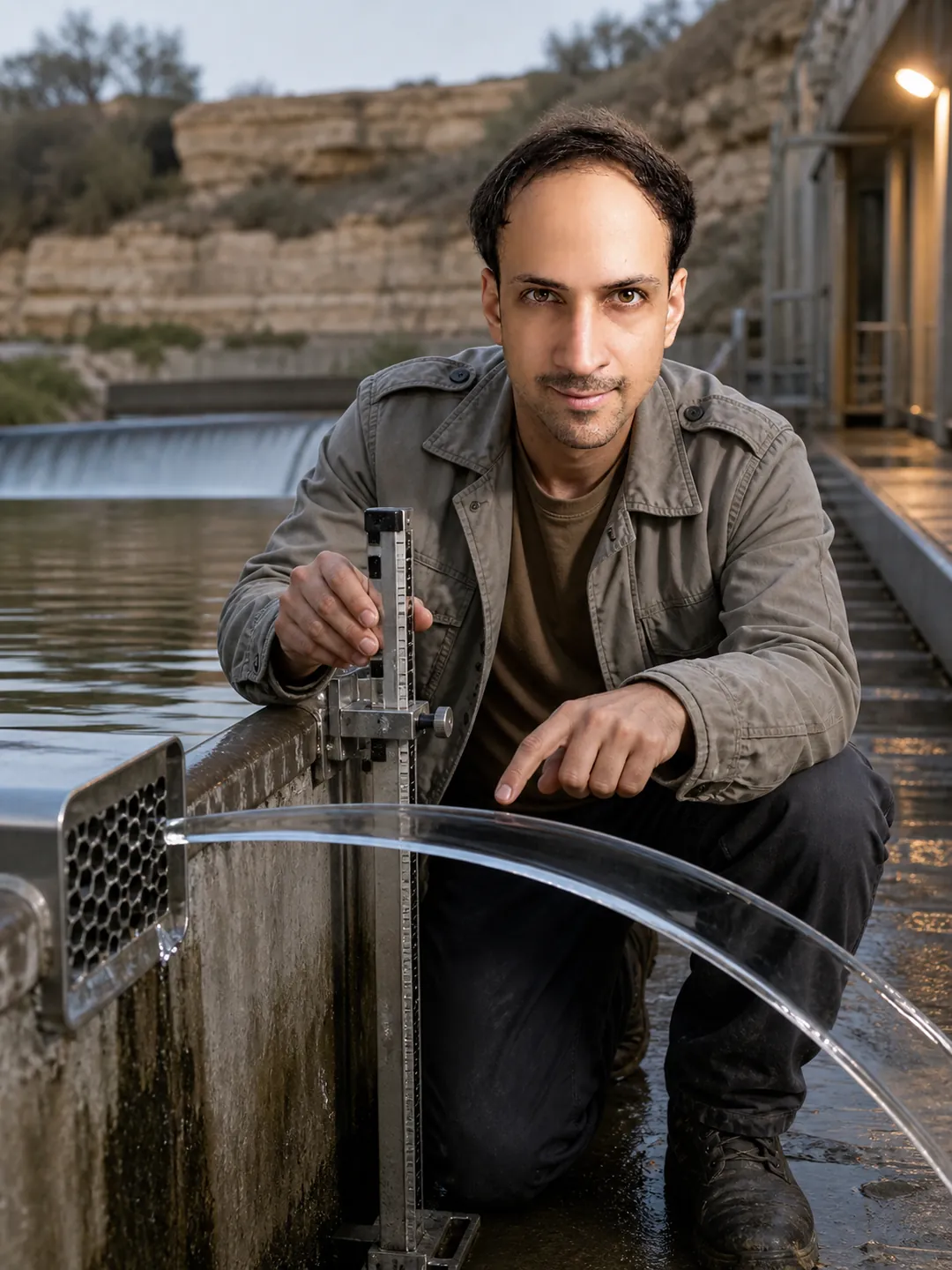 Laminar Arc at Wadi Hanifah — AI Portrait Prompt