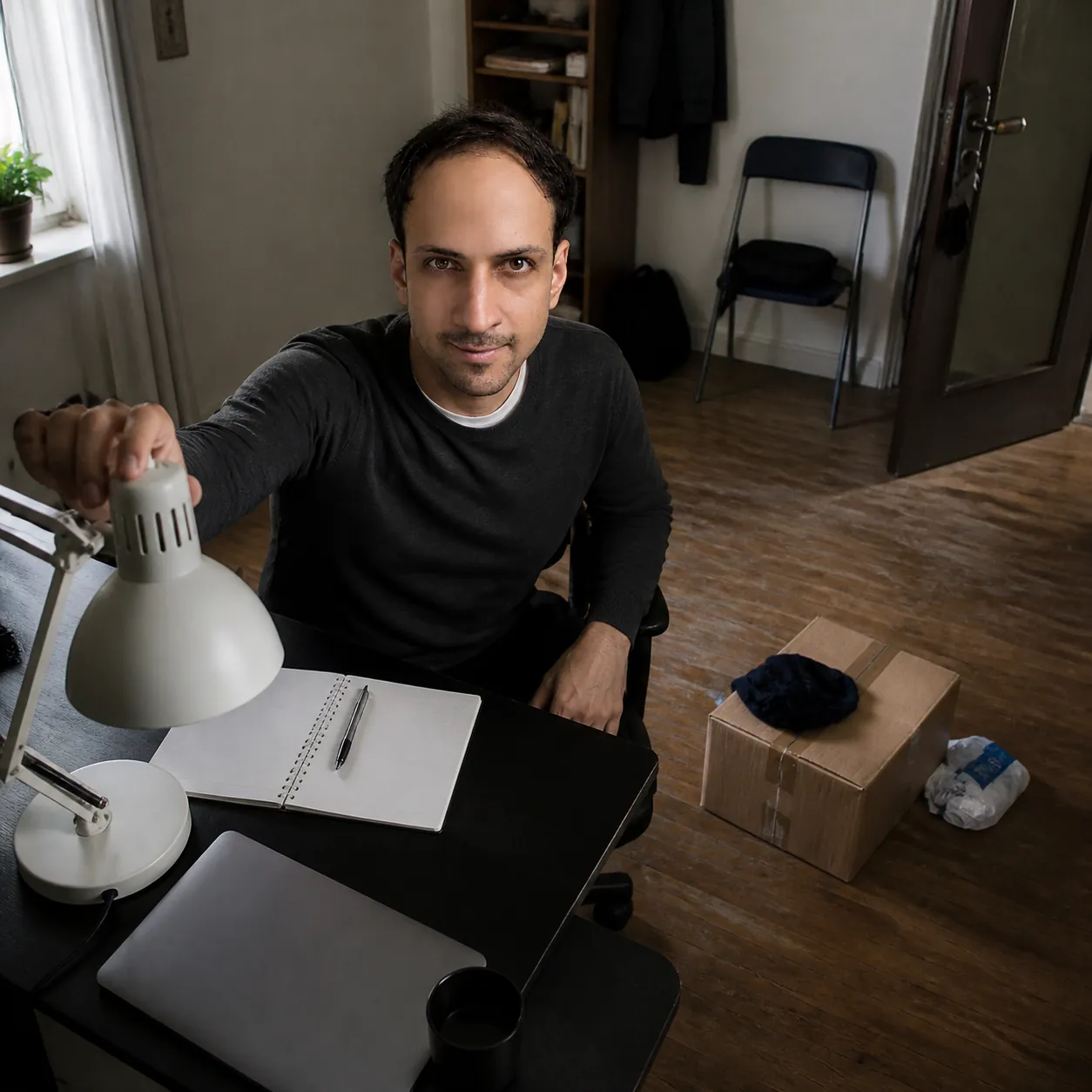 A Box at the Wrong Hour — AI Portrait Prompt