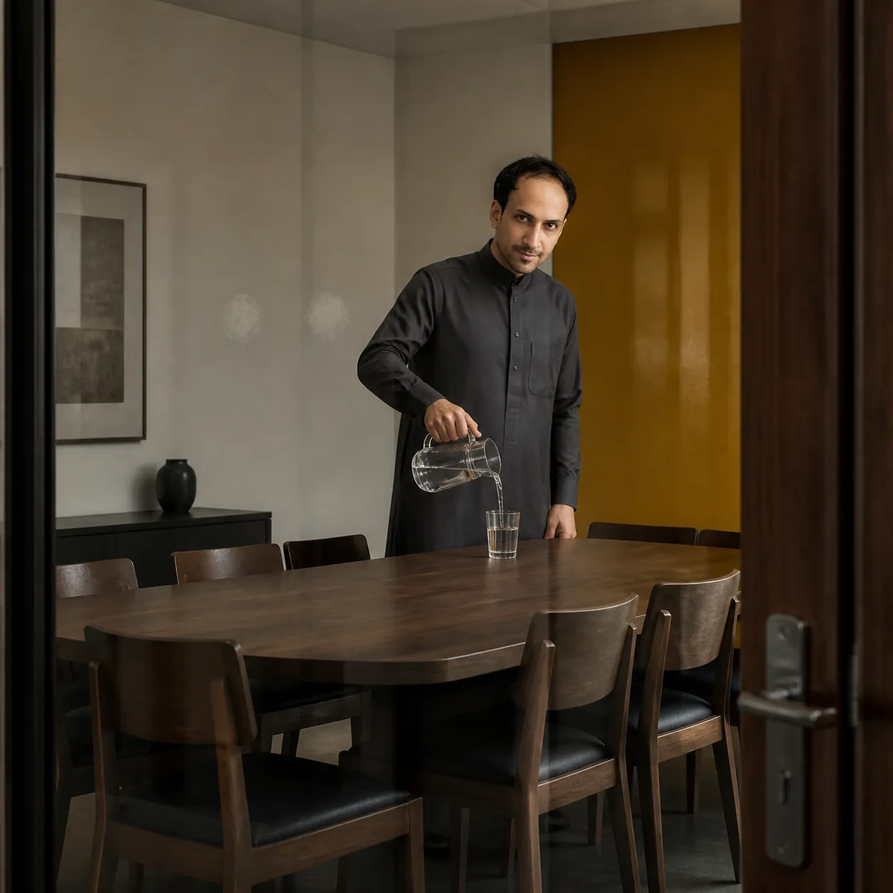 Water Poured at the Far Seat — AI Portrait Prompt