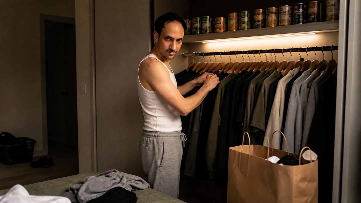 Just Right: Bedroom Wardrobe Rail — AI Portrait Prompt