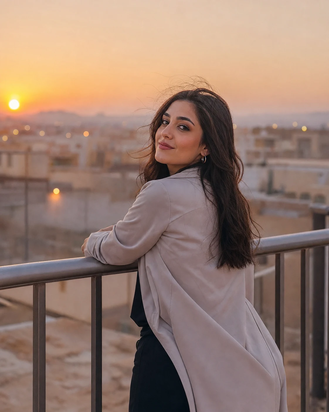 نظرة رجعة من السطح وقت الغروب (نص جسم)