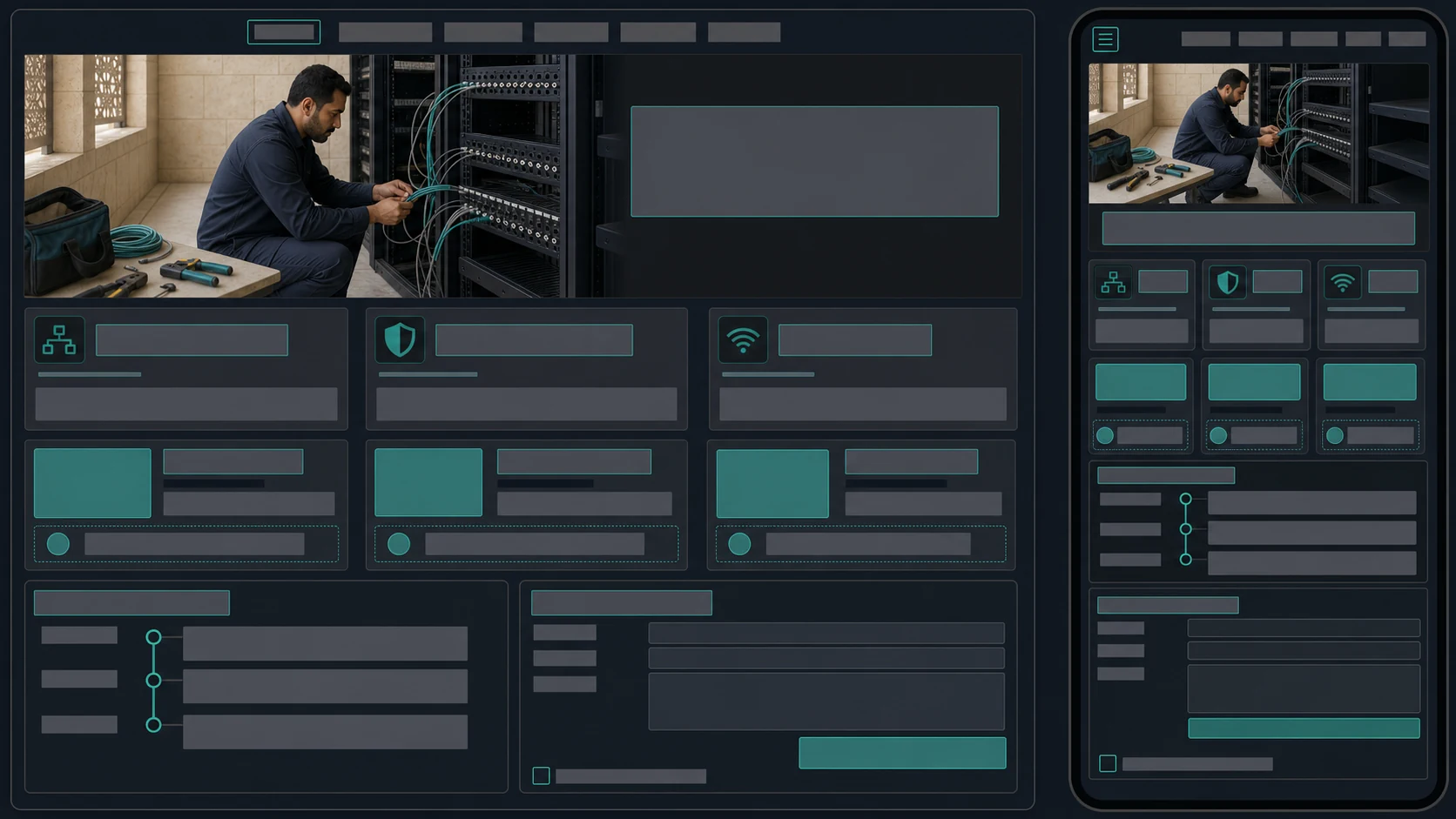 واجهة ملف مهندس شبكات