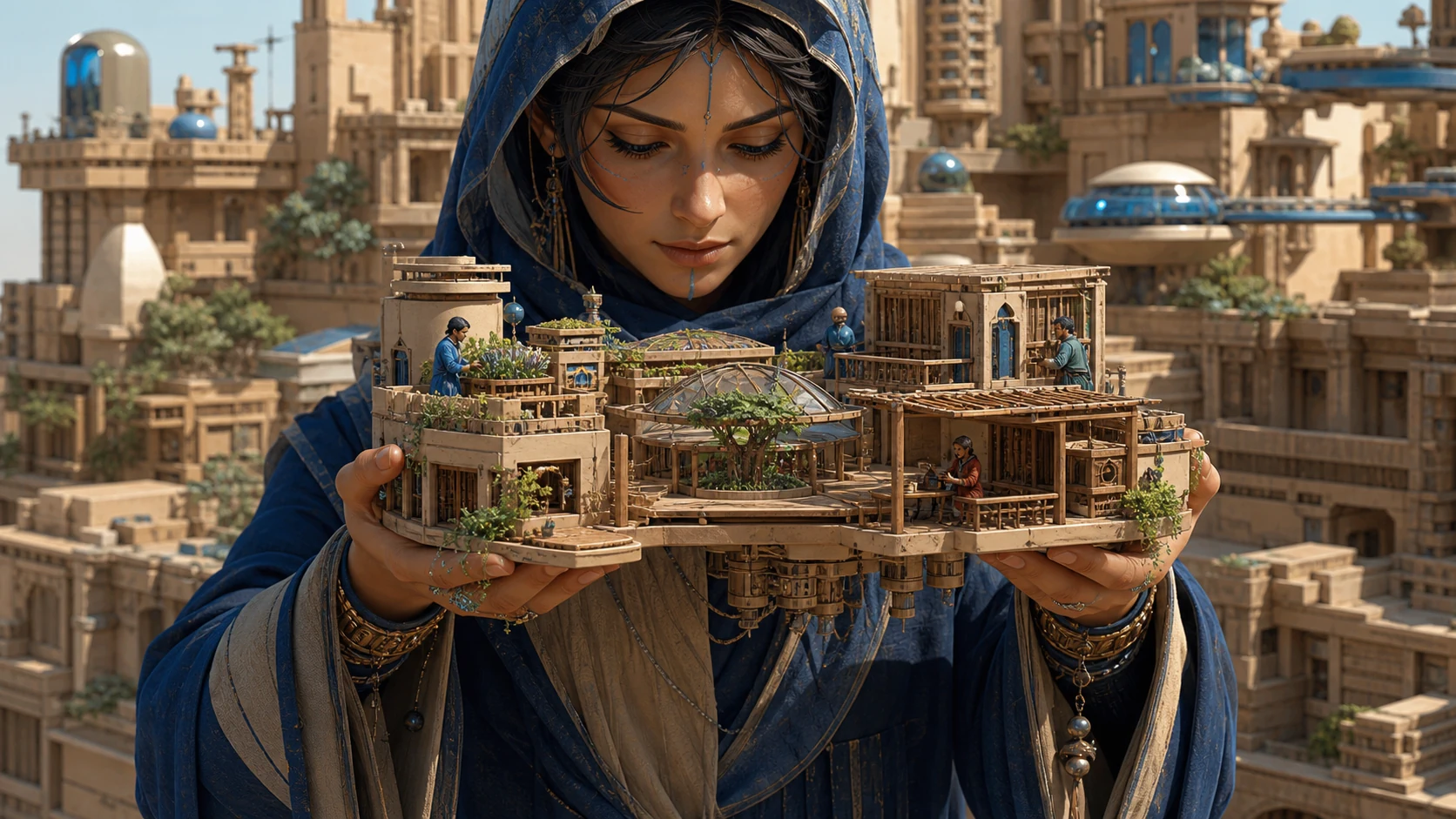 مراقبة مدينة مصغرة سعودية بطابع خالد
