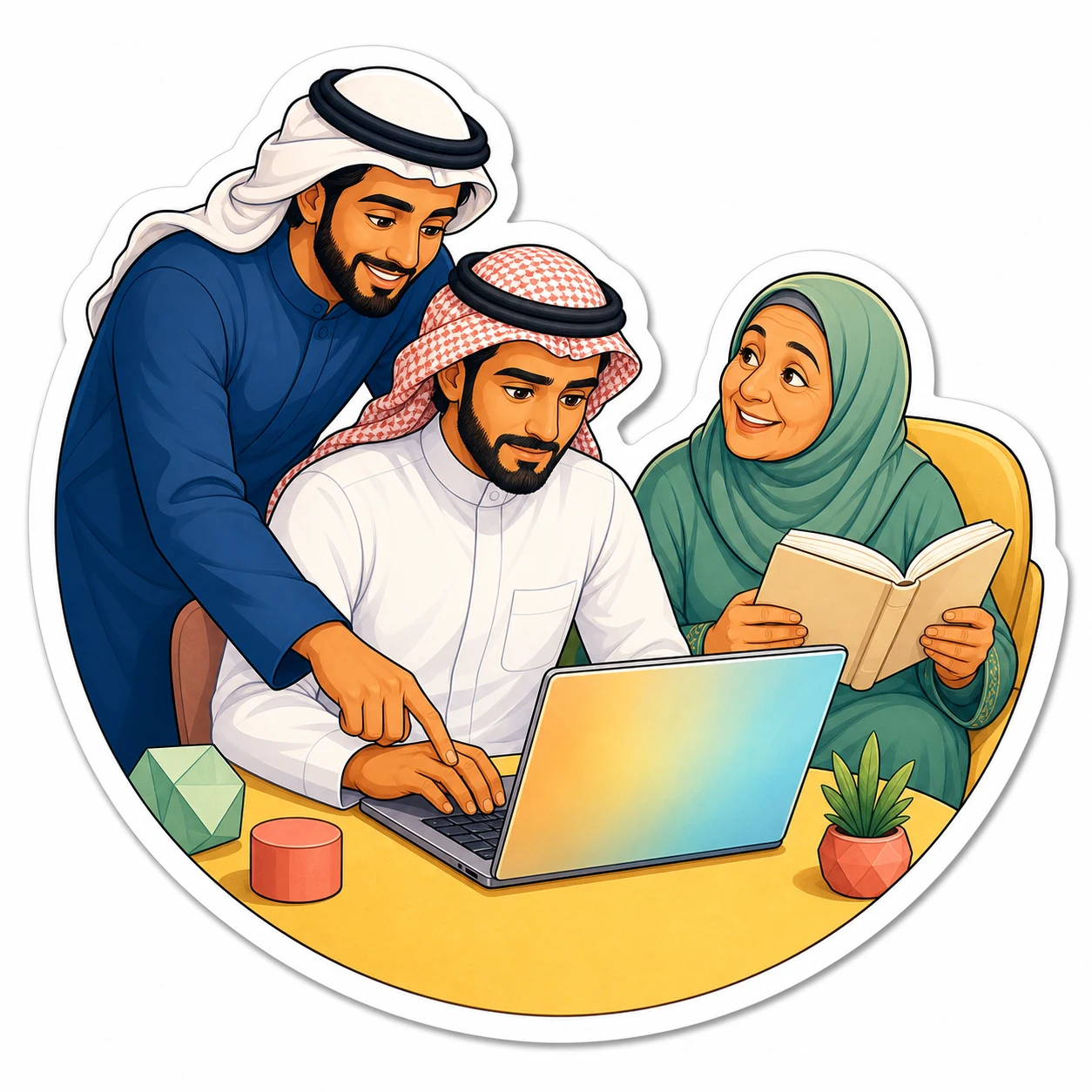 ملصق برمجة لعائلة من البالغين