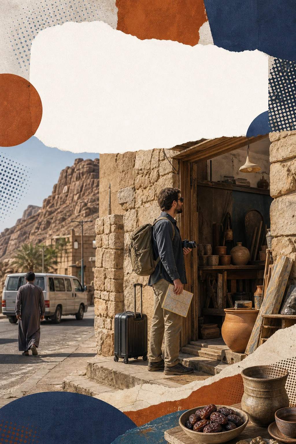 تائه في بلد ضمن ملصق سفر